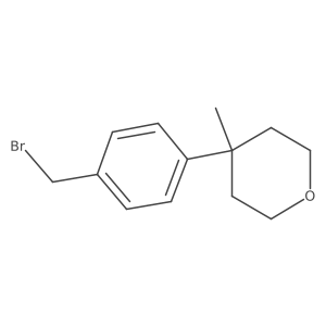 4-(4-(Bromomethyl)phenyl)-tetrahydro-4-methyl-2h-pyran Structure