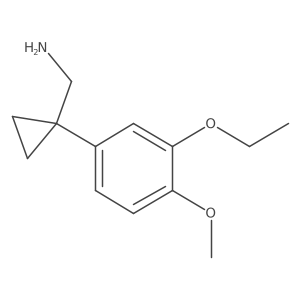 [1-(3-Ethoxy-4-methoxyphenyl)cyclopropyl]methanamine Structure