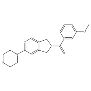 (3-methoxyphenyl)(2-morpholino-5,7-dihydro-6H-pyrrolo[3,4-d]pyrimidin-6-yl)methanone结构式
