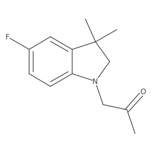 1-(5-Fluoro-3,3-dimethylindolin-1-yl)propan-2-one Structure
