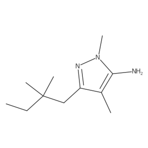 3-(2,2-dimethylbutyl)-1,4-dimethyl-1H-pyrazol-5-amine Structure