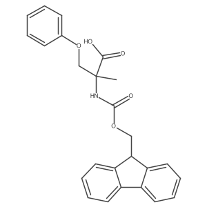 2-({[(9H-fluoren-9-yl)methoxy]carbonyl}amino)-2-methyl-3-phenoxypropanoic acid Structure
