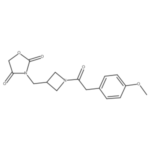 3-((1-(2-(4-Methoxyphenyl)acetyl)azetidin-3-yl)methyl)oxazolidine-2,4-dione Structure