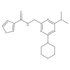 N-((4-(dimethylamino)-6-morpholino-1,3,5-triazin-2-yl)methyl)furan-3-carboxamide结构式
