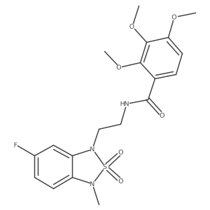 N-(2-(6-fluoro-3-methyl-2,2-dioxidobenzo[c][1,2,5]thiadiazol-1(3H)-yl)ethyl)-2,3,4-trimethoxybenzamide结构式