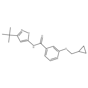N-(3-(tert-butyl)isoxazol-5-yl)-2-(cyclopropylmethoxy)isonicotinamide结构式