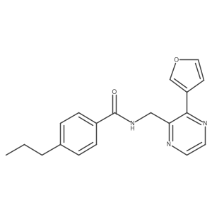 N-((3-(furan-3-yl)pyrazin-2-yl)methyl)-4-propylbenzamide Structure