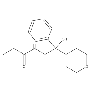 N-(2-hydroxy-2-phenyl-2-(tetrahydro-2H-pyran-4-yl)ethyl)propionamide结构式