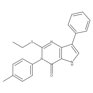 2-(ethylthio)-7-phenyl-3-(p-tolyl)-3H-pyrrolo[3,2-d]pyrimidin-4(5H)-one Structure