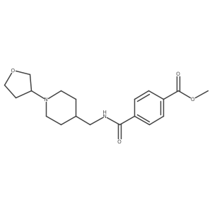 Methyl 4-(((1-(tetrahydrofuran-3-yl)piperidin-4-yl)methyl)carbamoyl)benzoate结构式