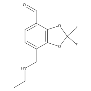 7-[(Ethylamino)methyl]-2,2-difluoro-2H-1,3-benzodioxole-4-carbaldehyde结构式