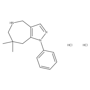 7,7-dimethyl-1-phenyl-1H,4H,5H,6H,7H,8H-pyrazolo[4,3-c]azepine dihydrochloride Structure