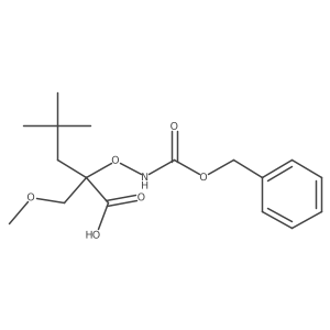 2-({[(Benzyloxy)carbonyl]amino}oxy)-2-(methoxymethyl)-4,4-dimethylpentanoic acid结构式