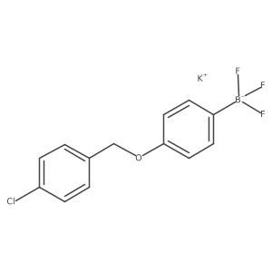 Potassium {4-[(4-chlorophenyl)methoxy]phenyl}trifluoroboranuide Structure