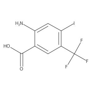 Benzoic acid, 2-amino-4-iodo-5-(trifluoromethyl)- Structure