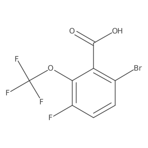 6-Bromo-3-fluoro-2-(trifluoromethoxy)benzoic acid Structure