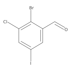 2-Bromo-3-chloro-5-iodobenzaldehyde Structure