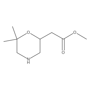 Methyl 2-(6,6-dimethylmorpholin-2-yl)acetate结构式