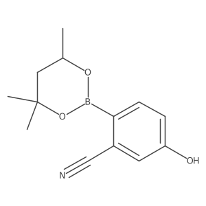 5-Hydroxy-2-(4,4,6-trimethyl-1,3,2-dioxaborinan-2-YL)benzonitrile结构式