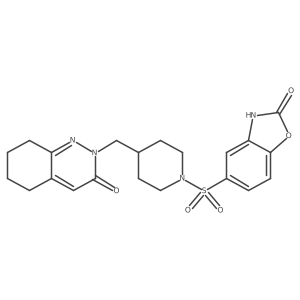 2-({1-[(2-Oxo-2,3-dihydro-1,3-benzoxazol-5-yl)sulfonyl]piperidin-4-yl}methyl)-2,3,5,6,7,8-hexahydrocinnolin-3-one结构式