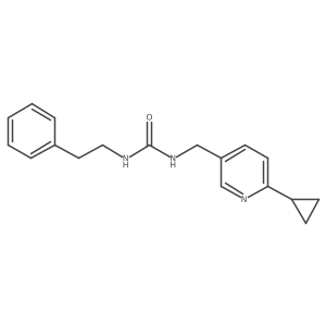 3-[(6-Cyclopropylpyridin-3-yl)methyl]-1-(2-phenylethyl)urea Structure