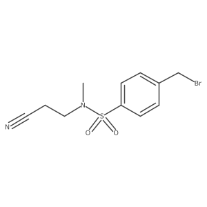 4-(bromomethyl)-N-(2-cyanoethyl)-N-methylbenzenesulfonamide结构式