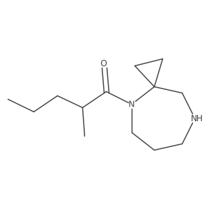 1-{4,8-Diazaspiro[2.6]nonan-4-yl}-2-methylpentan-1-one结构式