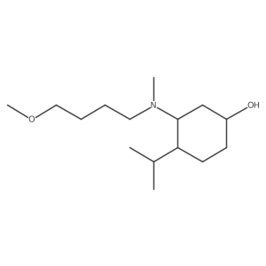 3-[(4-Methoxybutyl)(methyl)amino]-4-(propan-2-yl)cyclohexan-1-ol结构式