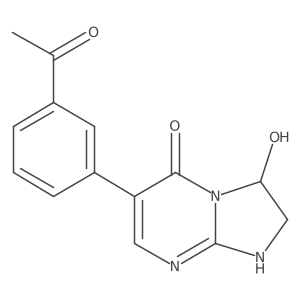 6-(3-acetylphenyl)-3-hydroxy-1H,2H,3H,5H-imidazolidino[1,2-a]pyrimidin-5-one Structure