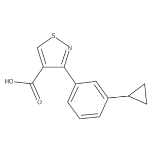 3-(3-Cyclopropylphenyl)-1,2-thiazole-4-carboxylic acid Structure