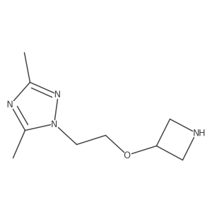1-[2-(azetidin-3-yloxy)ethyl]-3,5-dimethyl-1H-1,2,4-triazole结构式