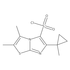2,3-Dimethyl-6-(1-methylcyclopropyl)imidazo[2,1-b][1,3]thiazole-5-sulfonyl chloride结构式