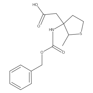 2-(3-{[(Benzyloxy)carbonyl]amino}-2-methylthiolan-3-yl)acetic acid结构式