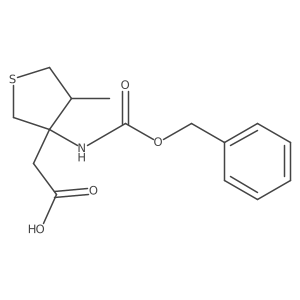 2-(3-{[(Benzyloxy)carbonyl]amino}-4-methylthiolan-3-yl)acetic acid结构式