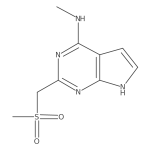 2-(methanesulfonylmethyl)-N-methyl-7H-pyrrolo[2,3-d]pyrimidin-4-amine结构式