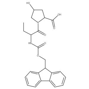 (2S,4S)-1-[(2R)-2-({[(9H-fluoren-9-yl)methoxy]carbonyl}amino)butanoyl]-4-hydroxypyrrolidine-2-carboxylic acid Structure