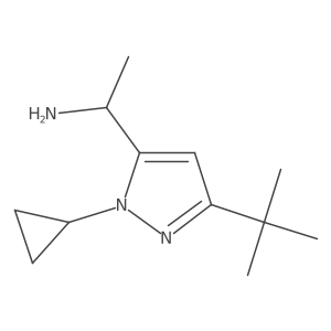 (1S)-1-(3-tert-butyl-1-cyclopropyl-1H-pyrazol-5-yl)ethan-1-amine Structure