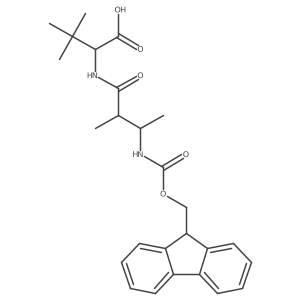 (2R)-2-[3-({[(9H-fluoren-9-yl)methoxy]carbonyl}amino)-2-methylbutanamido]-3,3-dimethylbutanoic acid Structure