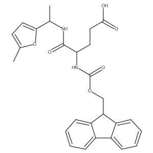 4-({[(9H-fluoren-9-yl)methoxy]carbonyl}amino)-4-{[1-(5-methylfuran-2-yl)ethyl]carbamoyl}butanoic acid结构式