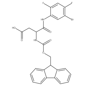 3-[(5-bromo-2,4-difluorophenyl)carbamoyl]-3-({[(9H-fluoren-9-yl)methoxy]carbonyl}amino)propanoic acid结构式