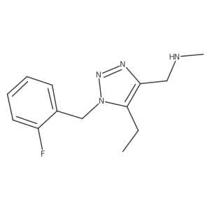 ({5-ethyl-1-[(2-fluorophenyl)methyl]-1H-1,2,3-triazol-4-yl}methyl)(methyl)amine Structure