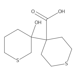 4-(3-Hydroxythian-3-yl)thiane-4-carboxylic acid Structure