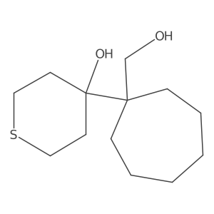 4-[1-(Hydroxymethyl)cycloheptyl]thian-4-ol结构式