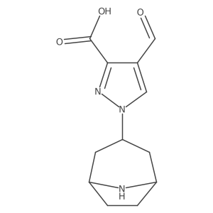 1-{8-azabicyclo[3.2.1]octan-3-yl}-4-formyl-1H-pyrazole-3-carboxylic acid结构式