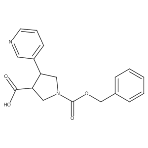 1-[(Benzyloxy)carbonyl]-4-(pyridin-3-yl)pyrrolidine-3-carboxylic acid Structure