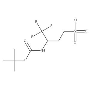 tert-butyl N-[4-(chlorosulfonyl)-1,1,1-trifluorobutan-2-yl]carbamate结构式