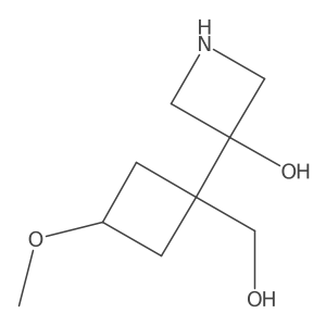 3-[1-(Hydroxymethyl)-3-methoxycyclobutyl]azetidin-3-ol Structure