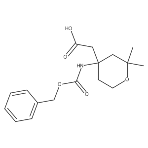 2-(4-{[(Benzyloxy)carbonyl]amino}-2,2-dimethyloxan-4-yl)acetic acid结构式