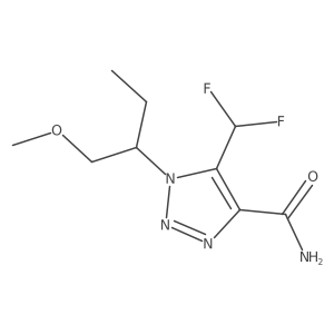 5-(difluoromethyl)-1-(1-methoxybutan-2-yl)-1H-1,2,3-triazole-4-carboxamide结构式