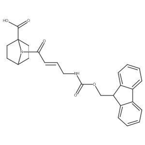 7-[4-({[(9H-fluoren-9-yl)methoxy]carbonyl}amino)but-2-enoyl]-7-azabicyclo[2.2.1]heptane-1-carboxylic acid结构式